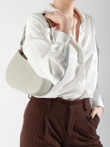 Cross Body Tas Juliette Leder Le tanneur Grijs juliette TJET1050-vue-porte
